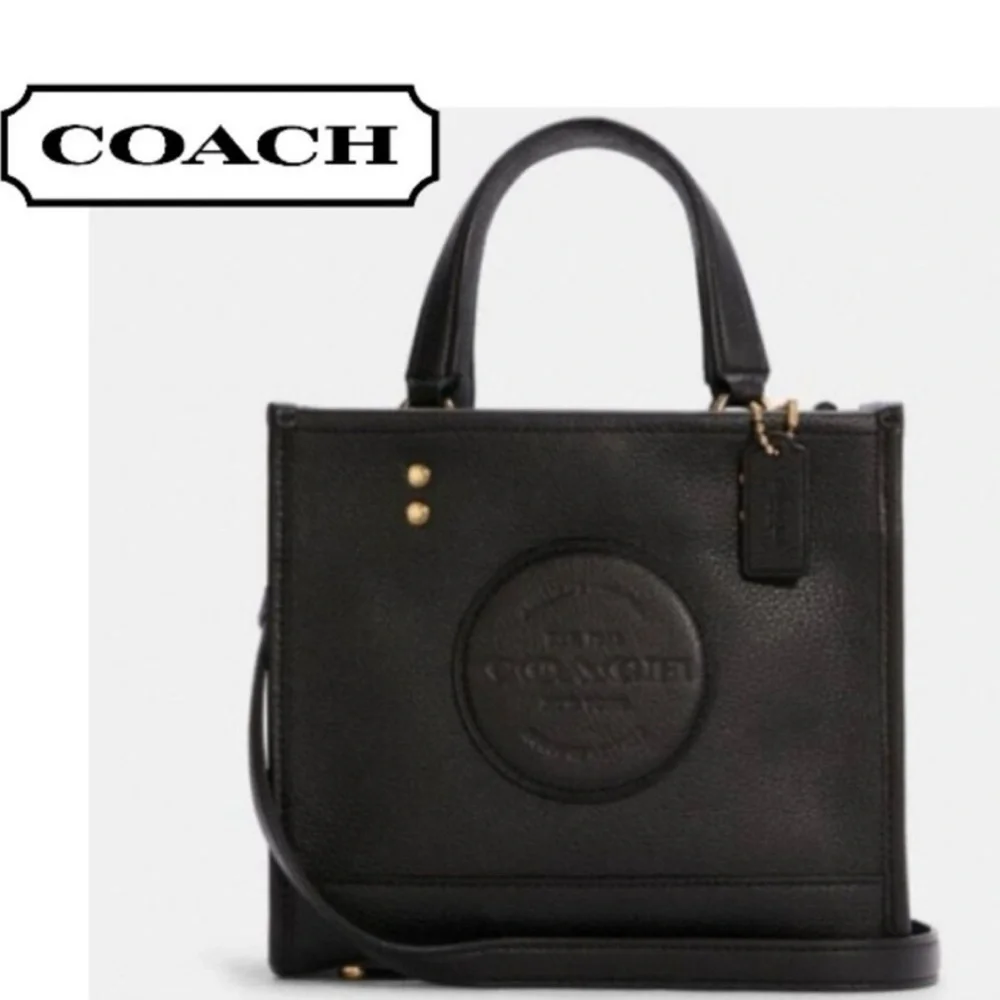 Coach Black Dempsey Tote With Patch